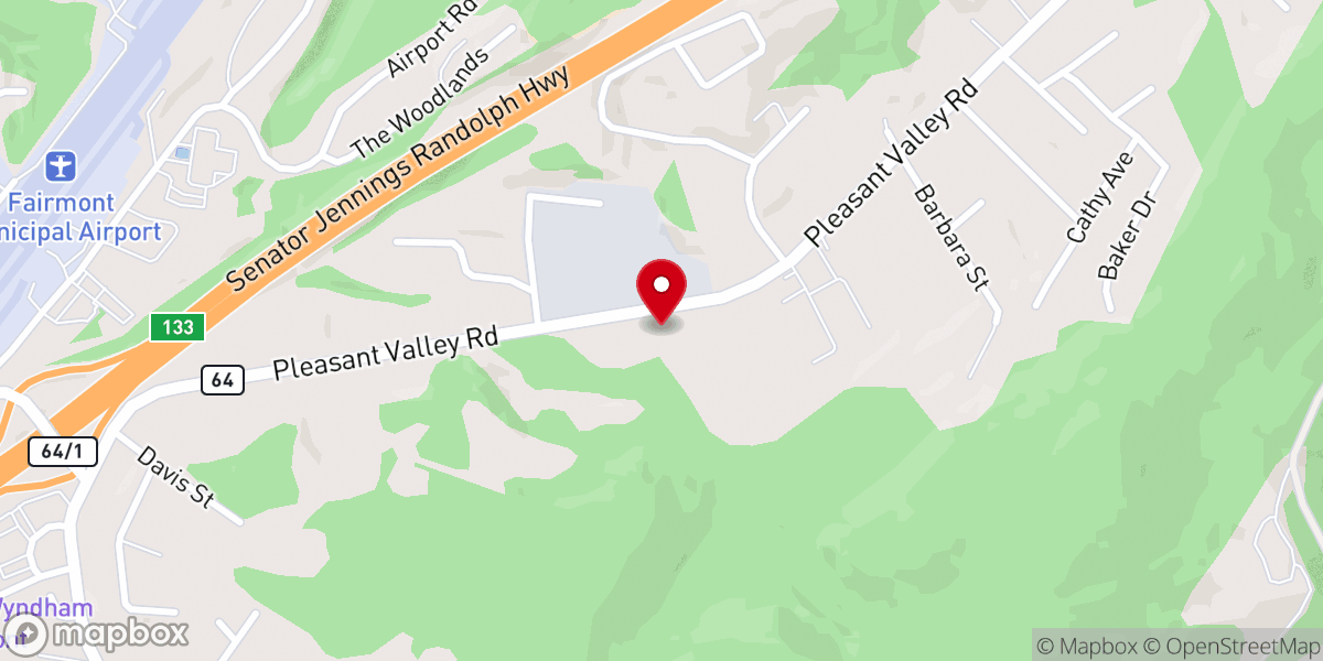 Map showing location of Mountain Baptist Church