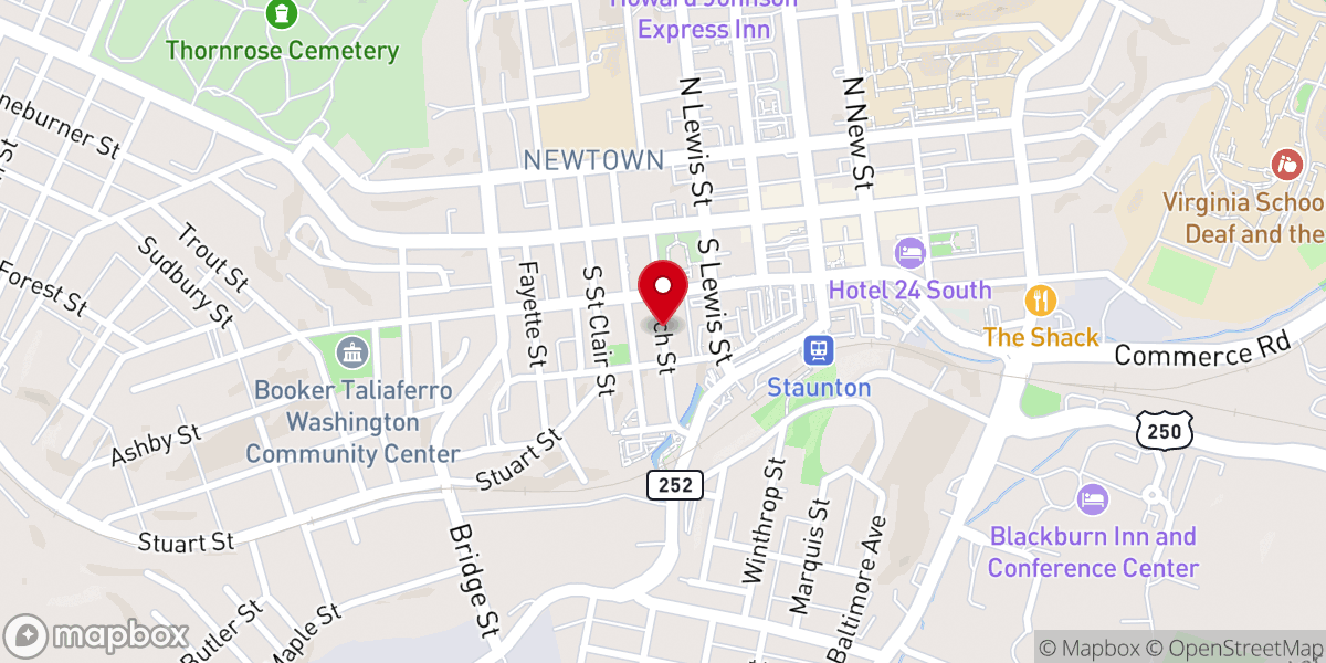 Map showing location of Grace Fellowship Church
