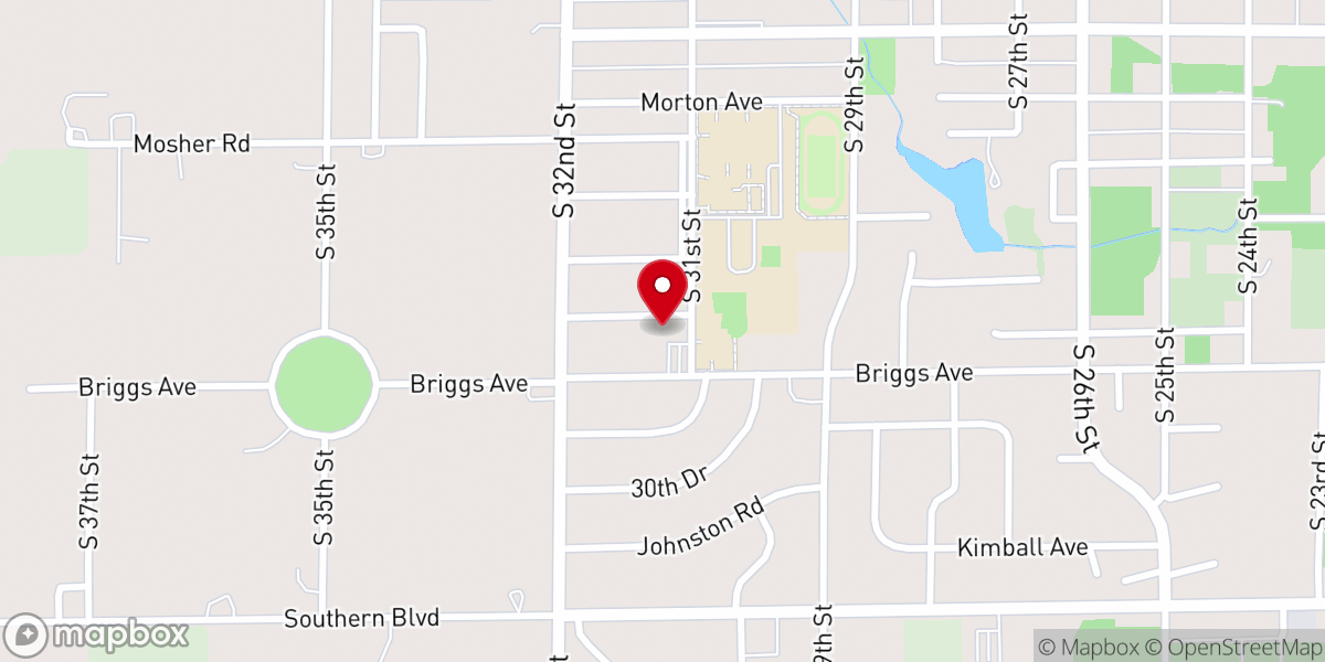 Map showing location of Berean Baptist Church