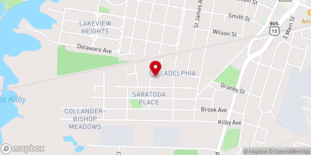 Map showing location of Pentecostal Holiness Church