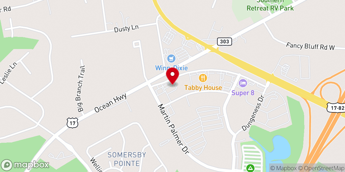 Map showing location of CenterPoint Church