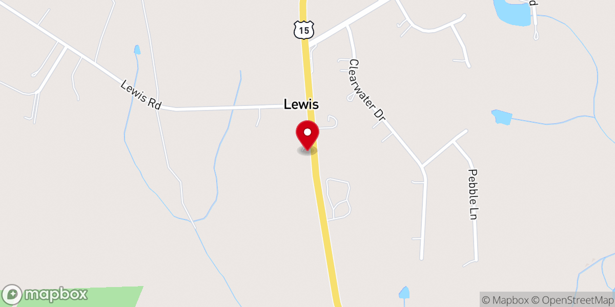 Map showing location of Hardies Grove Church