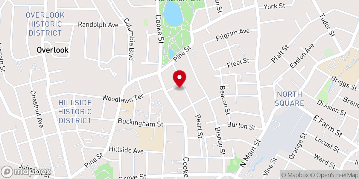 Map showing location of Zion Baptist Church