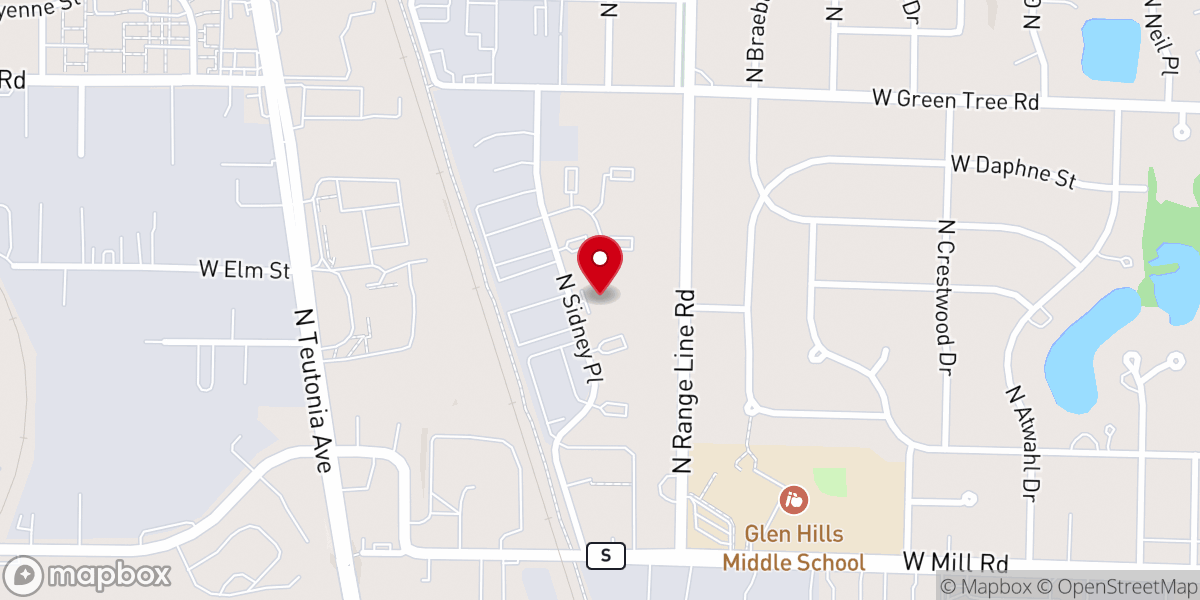 Map showing location of Parklawn Christian Center Inc