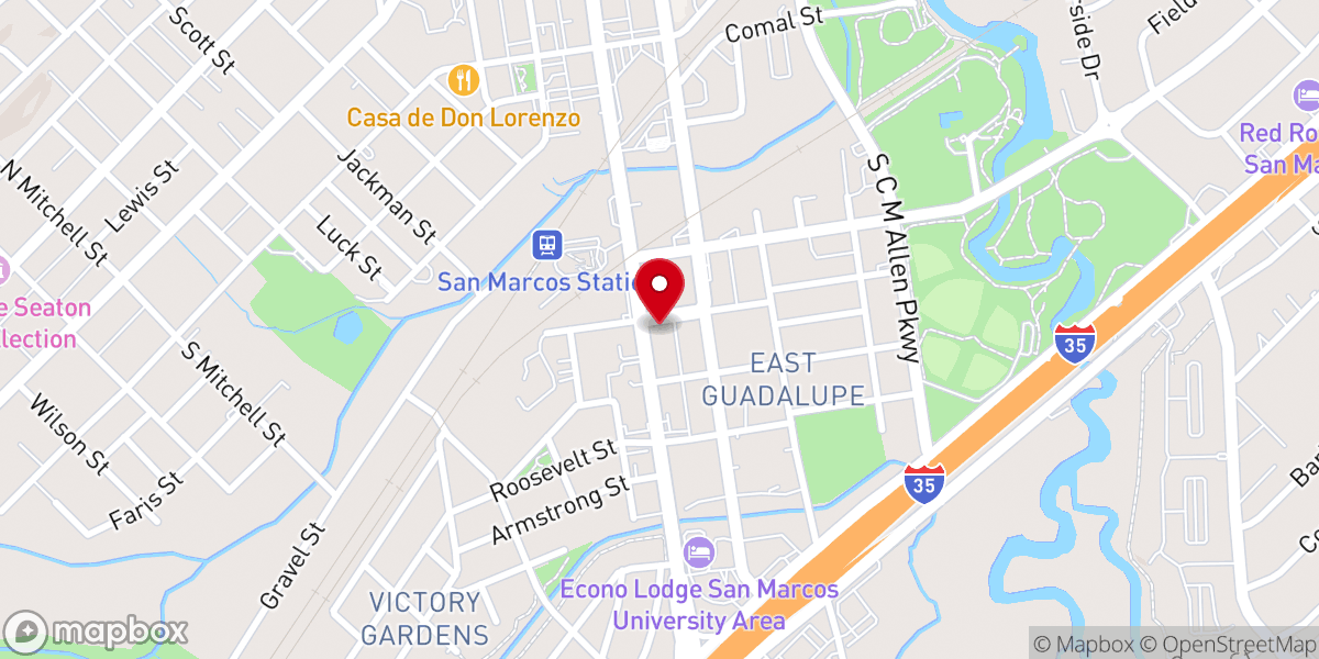 Map showing location of Primera Iglesia Bautista