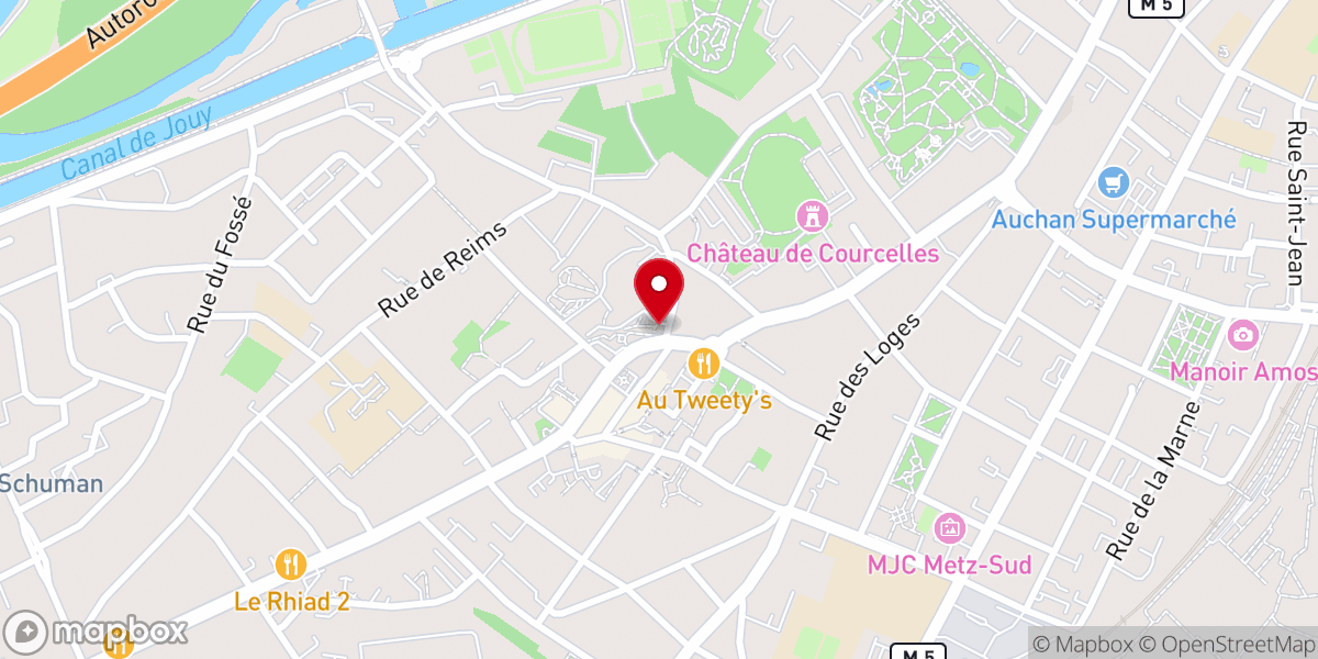 Map showing location of Chapelle de la Sainte Famille