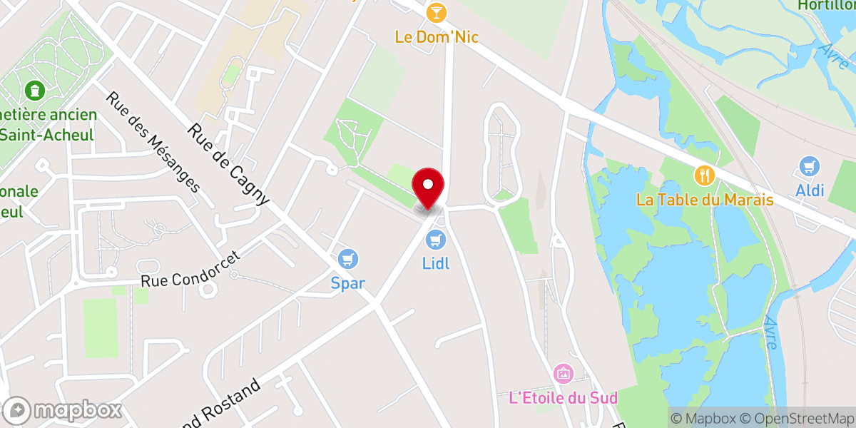 Map showing location of Jardin Archéologique de Saint-Acheul