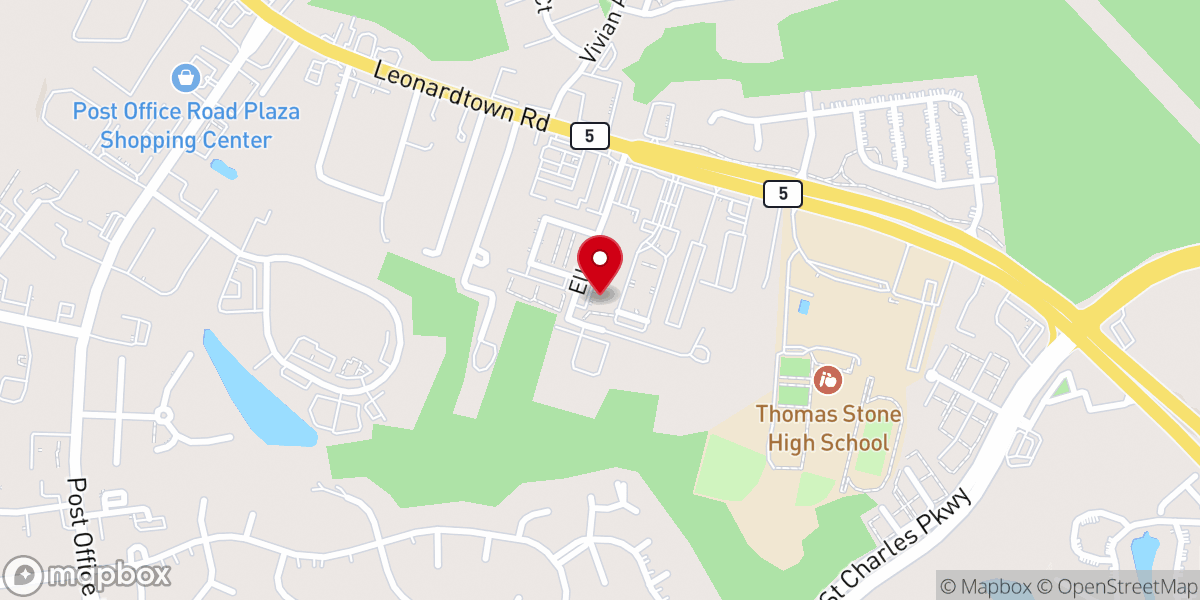 Map showing location of Chesapeake Village Church