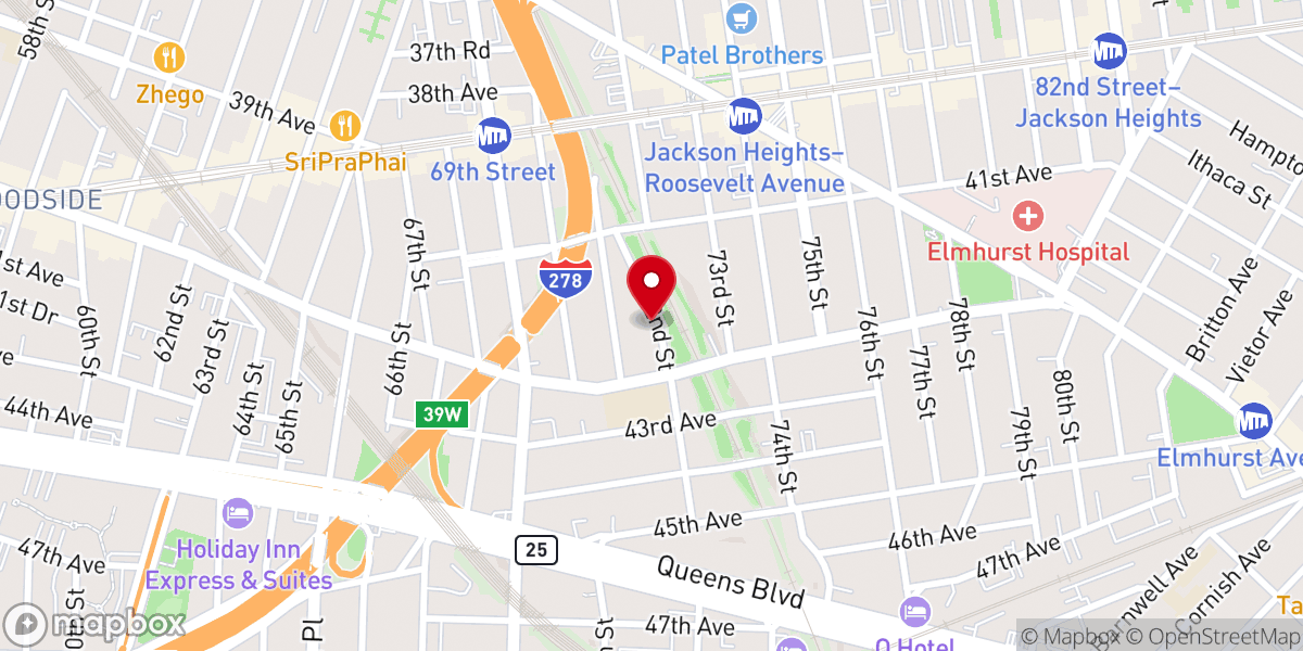 Map showing location of J H Omega Mission Center Inc