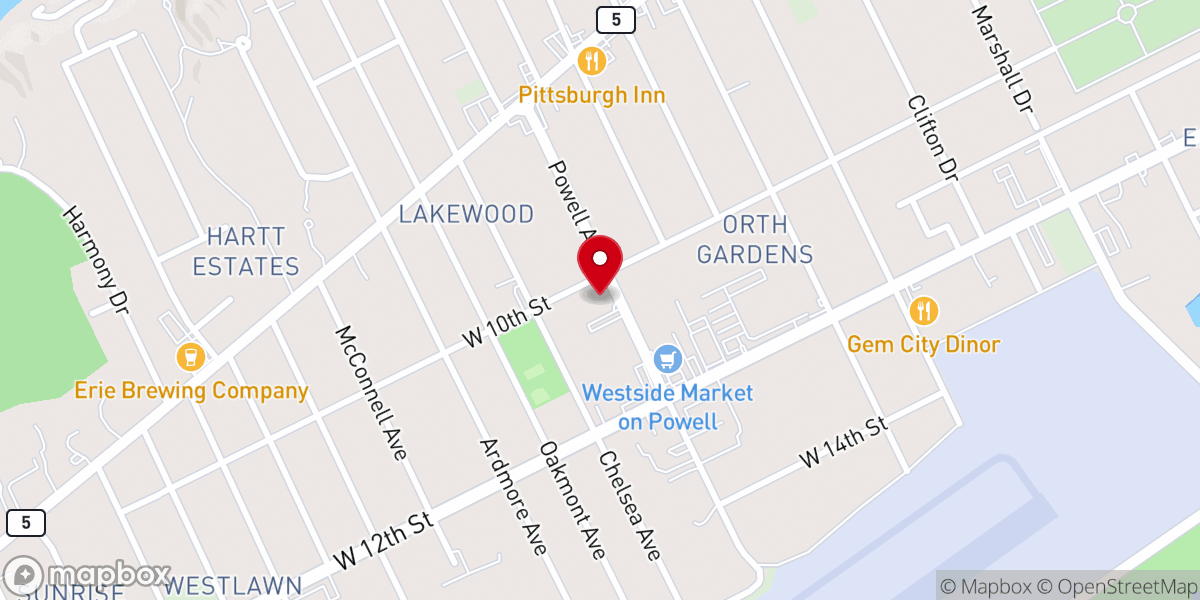 Map showing location of Immanuel Lutheran Church