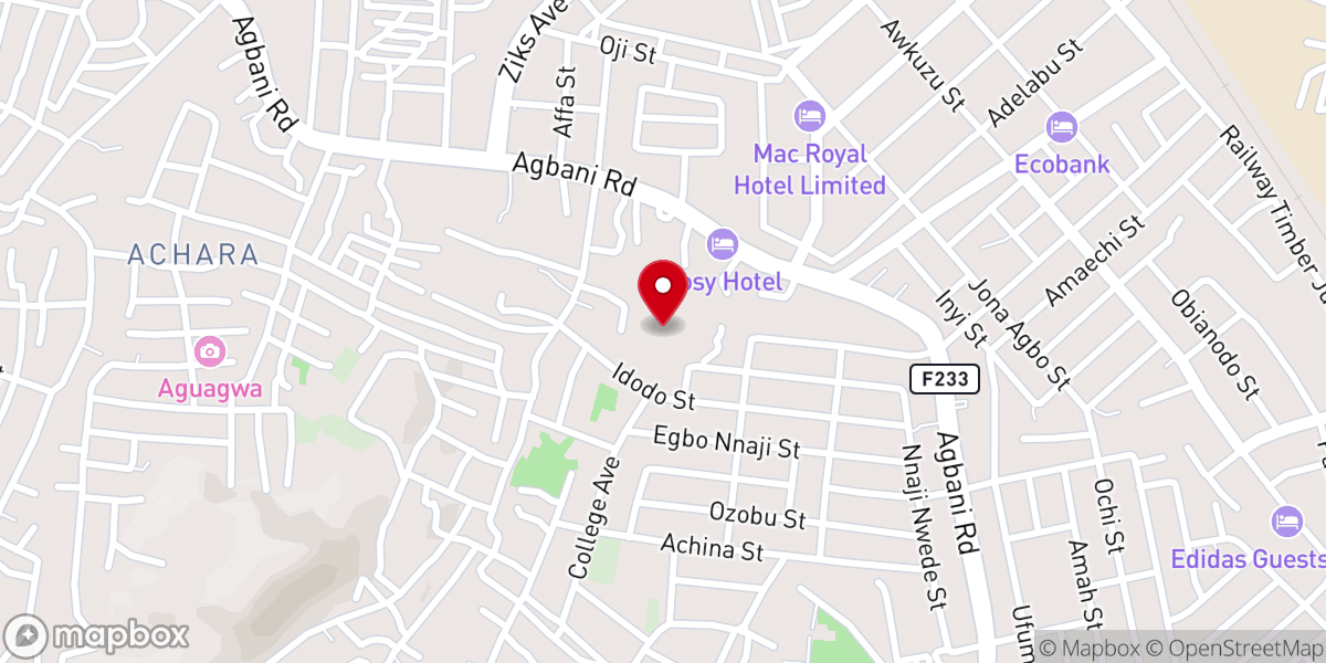 Map showing location of Assemblies Of God Church Ikiriki Compus 1, Idaw River Layout Enugu.