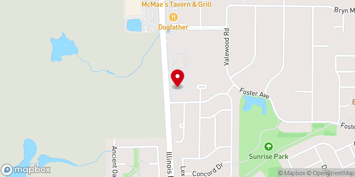 Map showing location of Living Lord Lutheran Church