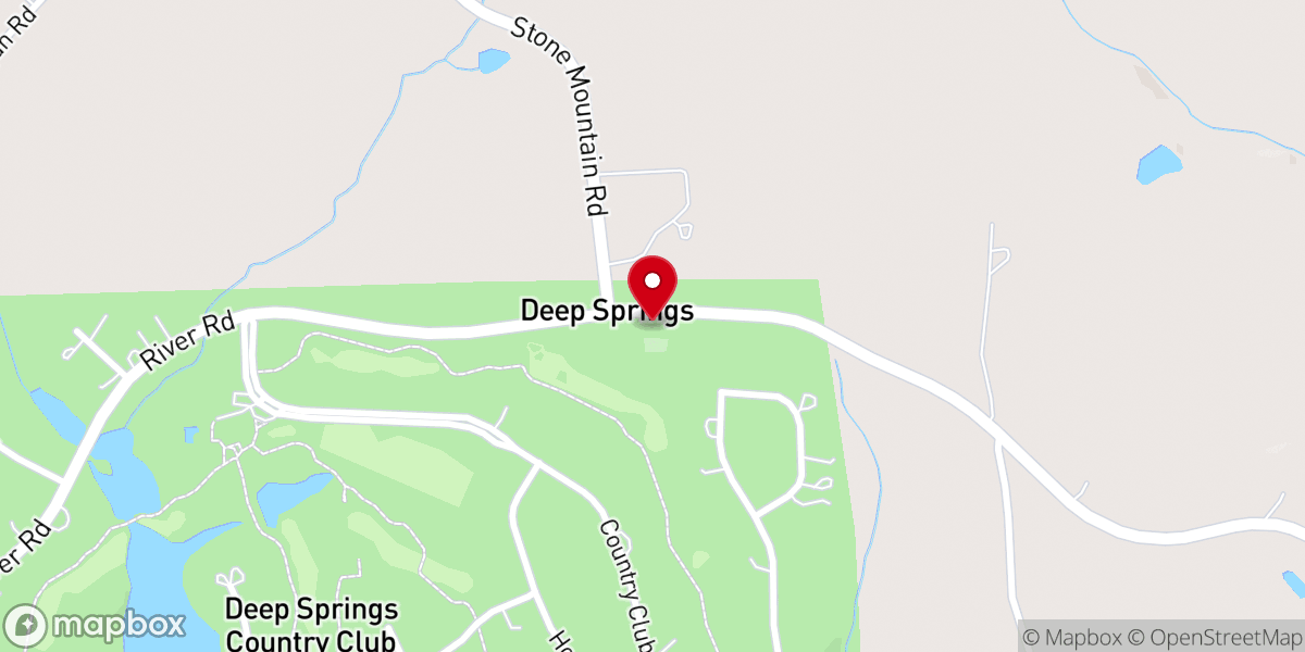 Map showing location of Deep Springs Baptist Church
