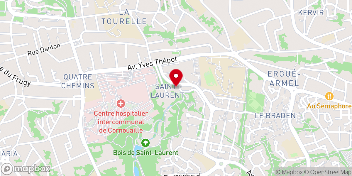 Map showing location of Chapelle Saint Laurent