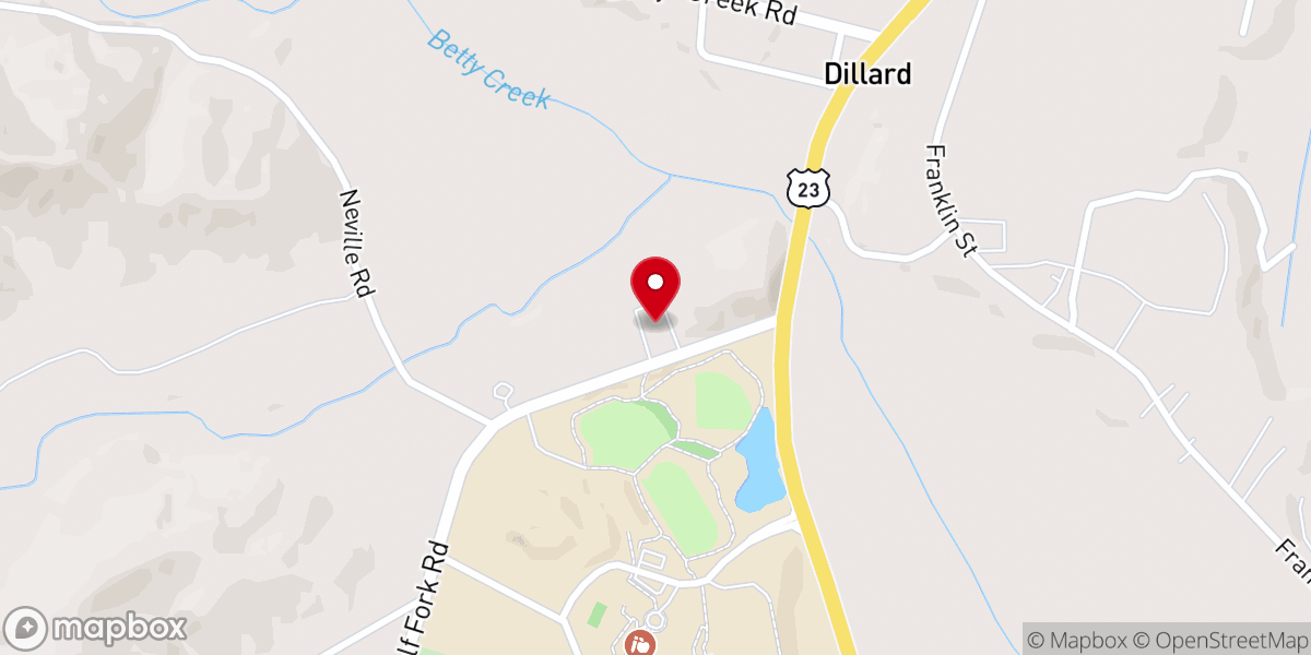 Map showing location of Rabun Gap Presbyterian Church
