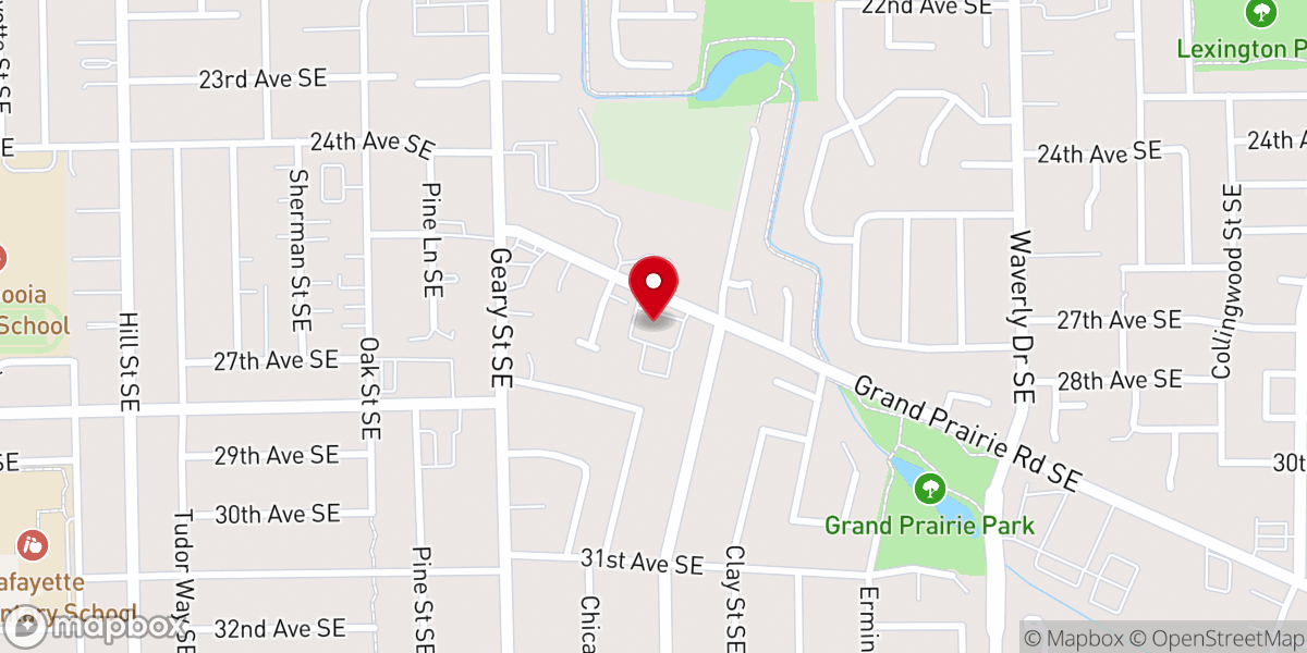 Map showing location of East Side Christian Church