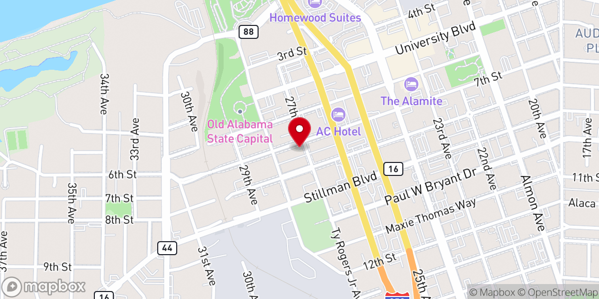Map showing location of Family Horizon