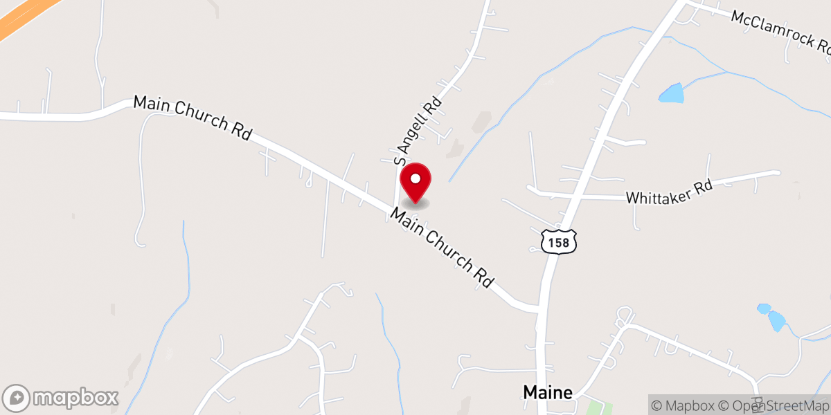Map showing location of Mainville AME Zion Church
