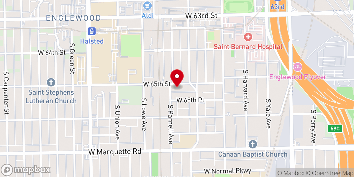 Map showing location of Big Zion Missionary Baptist Church