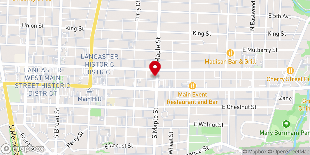 Map showing location of Maple Street United Methodist