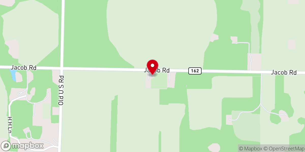 Map showing location of Greater Buckhorn Baptist Church