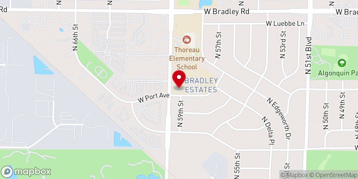 Map showing location of Christ The King Baptist Church
