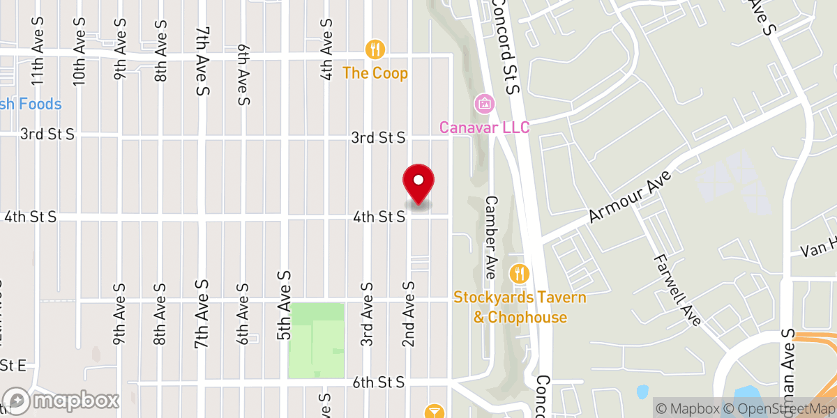 Map showing location of St Sava Serbian Orthodox Church