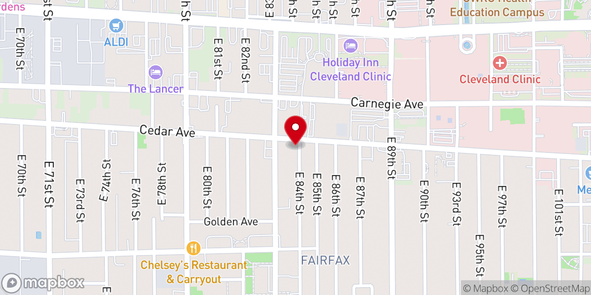 Map showing location of Greater New Canaan Baptist Church