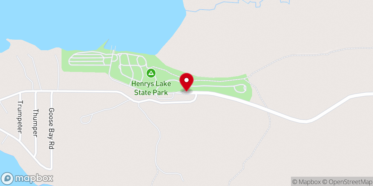 Map showing location of Henrys Lake State Park