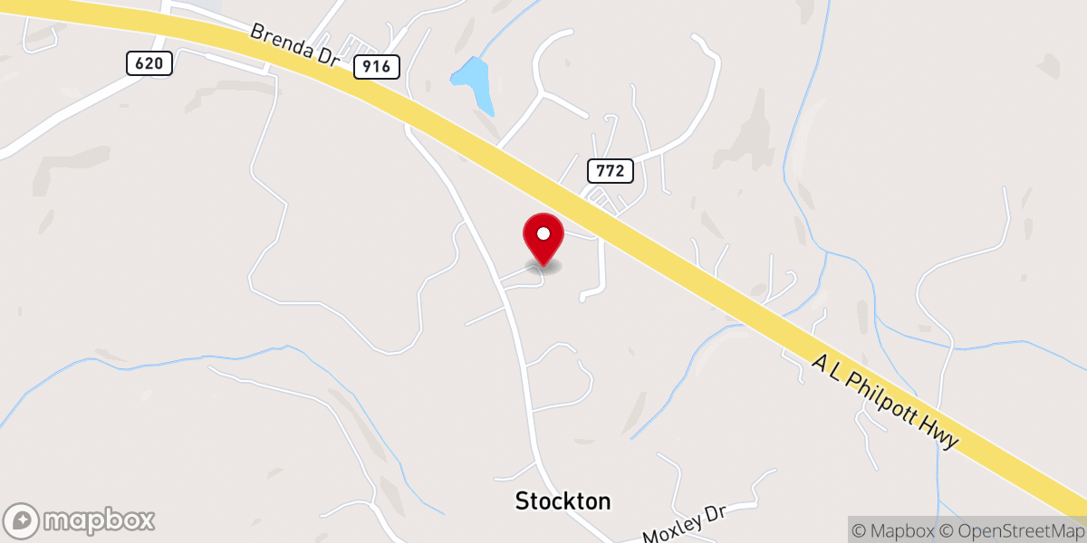 Map showing location of Good Home Primitive Baptist Meeting House