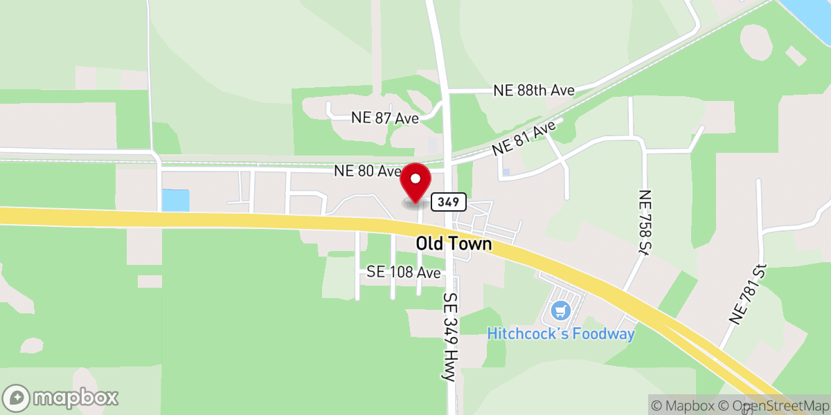 Map showing location of Old Town Church of Christ
