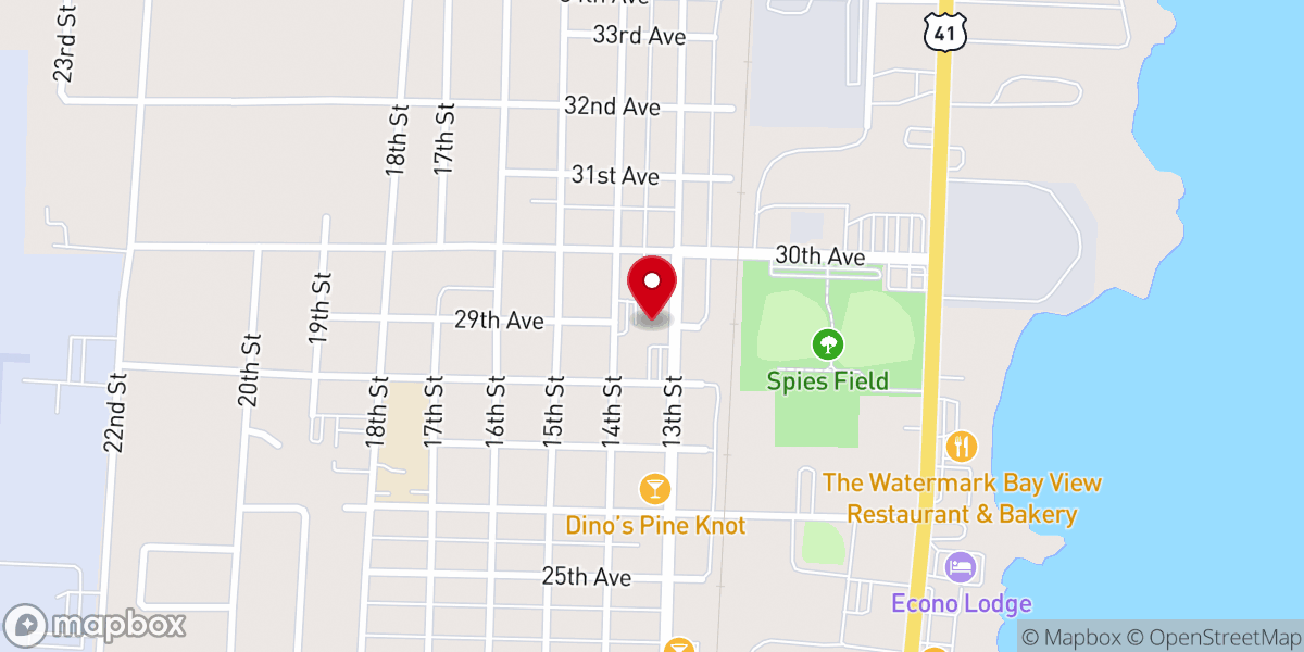 Map showing location of Emmanuel Lutheran Church