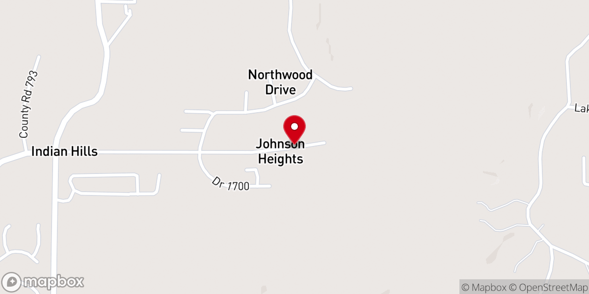 Map showing location of Barnes Crossing Baptist Church