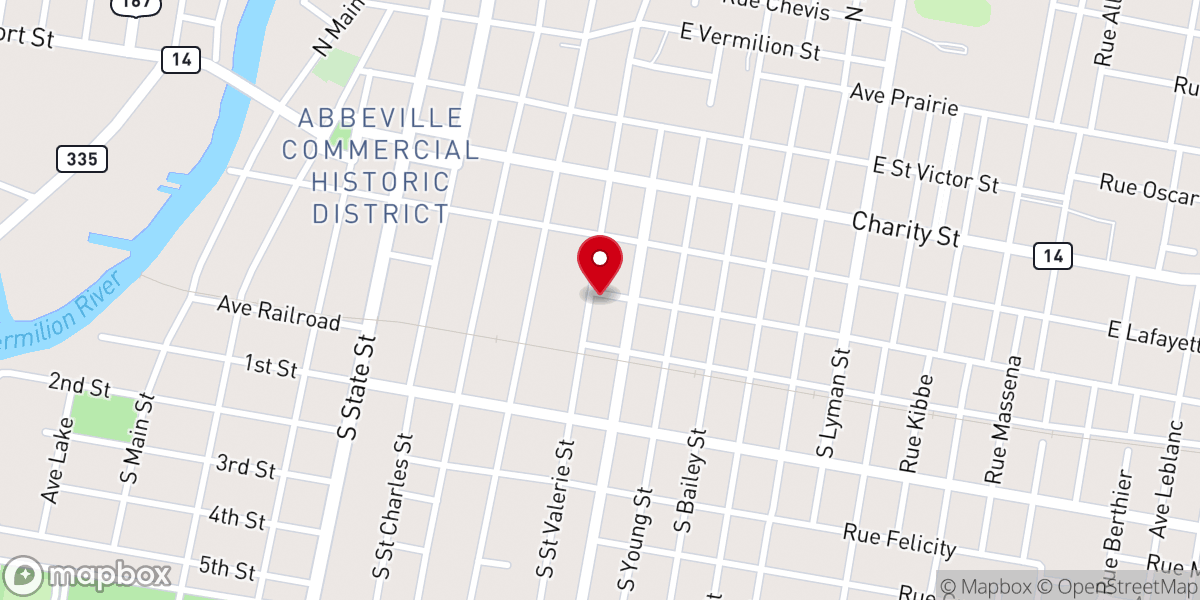 Map showing location of Christ Church Abbeville