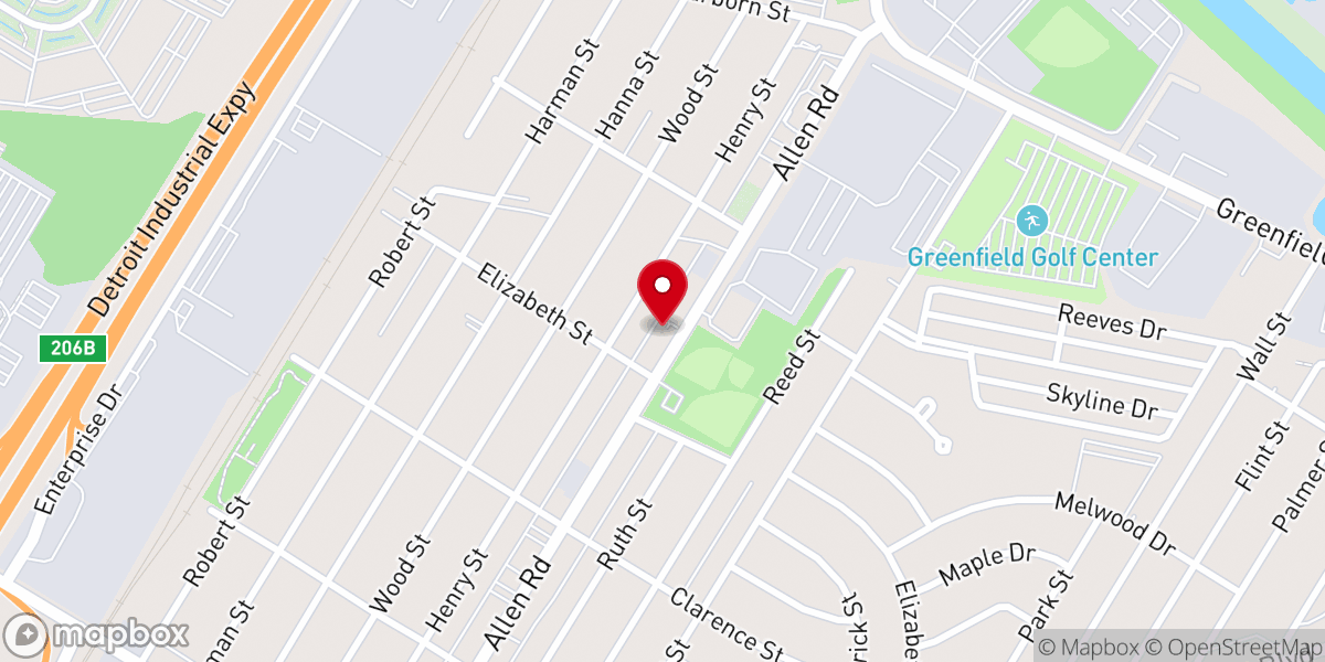 Map showing location of Church Faith Tabernacle