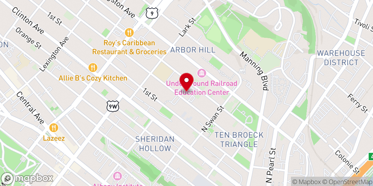 Map showing location of Metropolitan Baptist Church