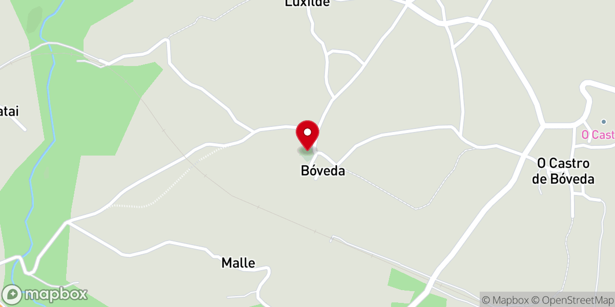 Map showing location of Iglesia de Santa María de Bóveda