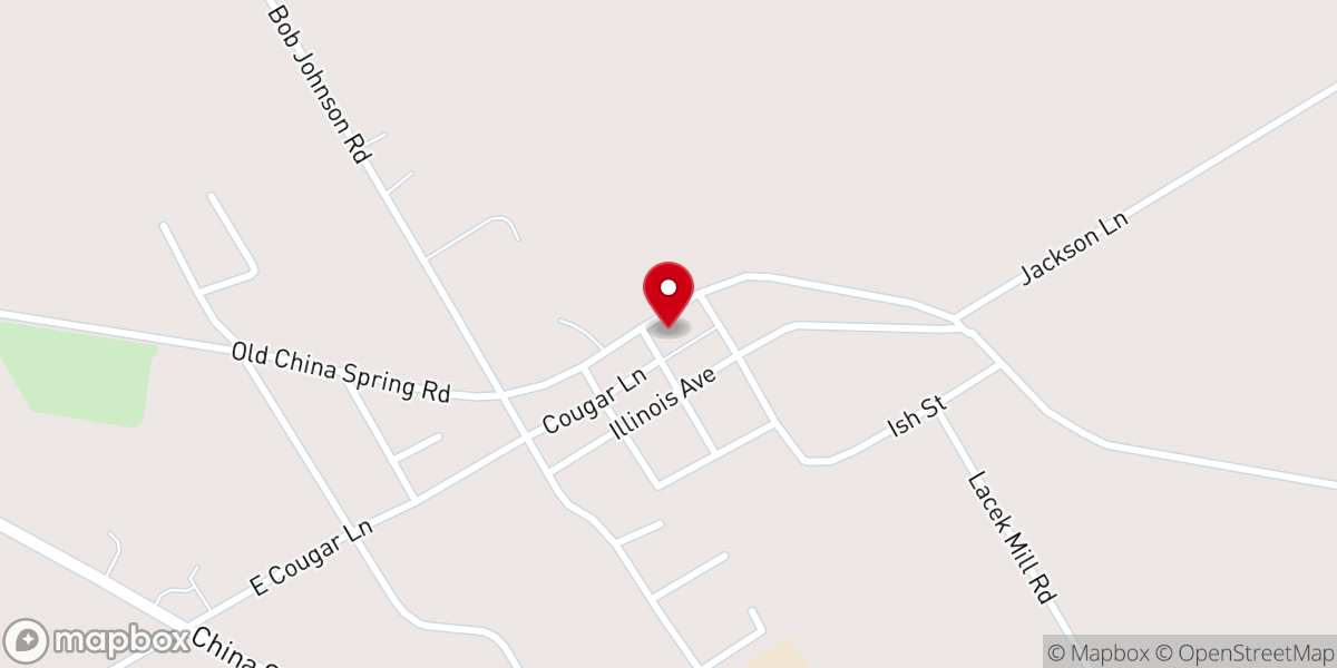 Map showing location of China Spring Tabernacle