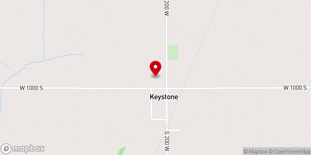 Map showing location of Keystone, In