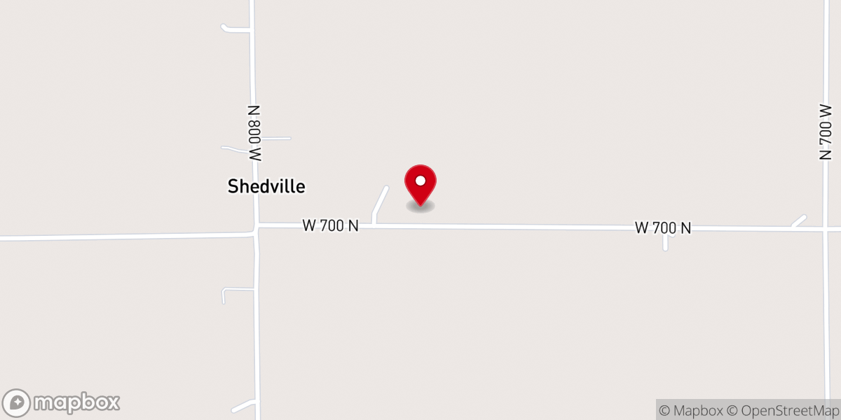 Map showing location of Mississinewa Church