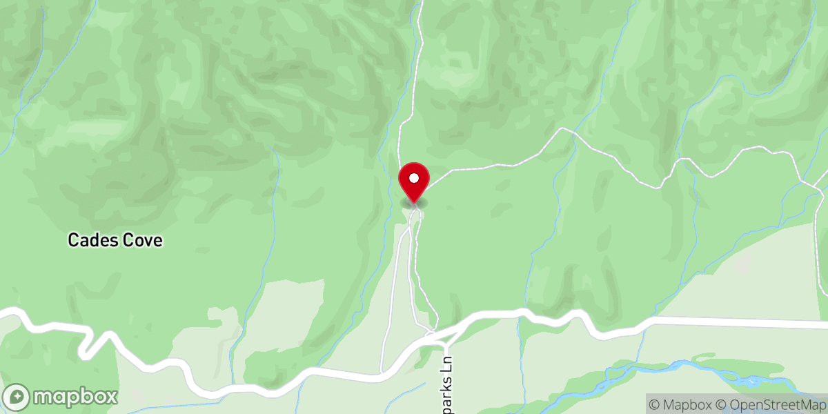 Map showing location of John Oliver Cabin