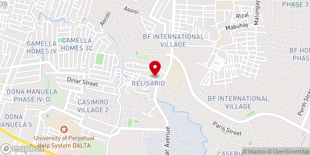 Map showing location of Jesus Christ the Light of Life Church Las Piñas