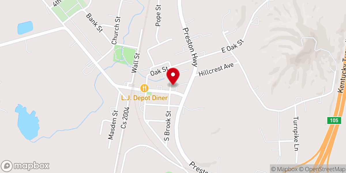 Map showing location of Dennie Memorial Methodist Church