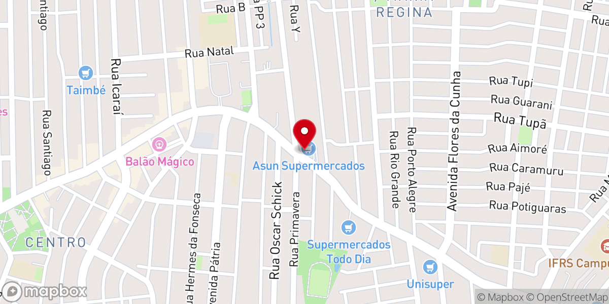 Map showing location of Igreja Pentecostal