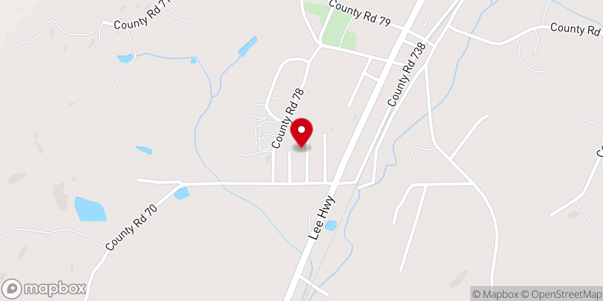 Map showing location of Riceville Church of God