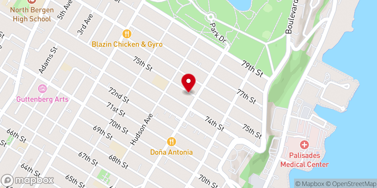 Map showing location of Iglesia Pentecostal Unidos Para Adorar