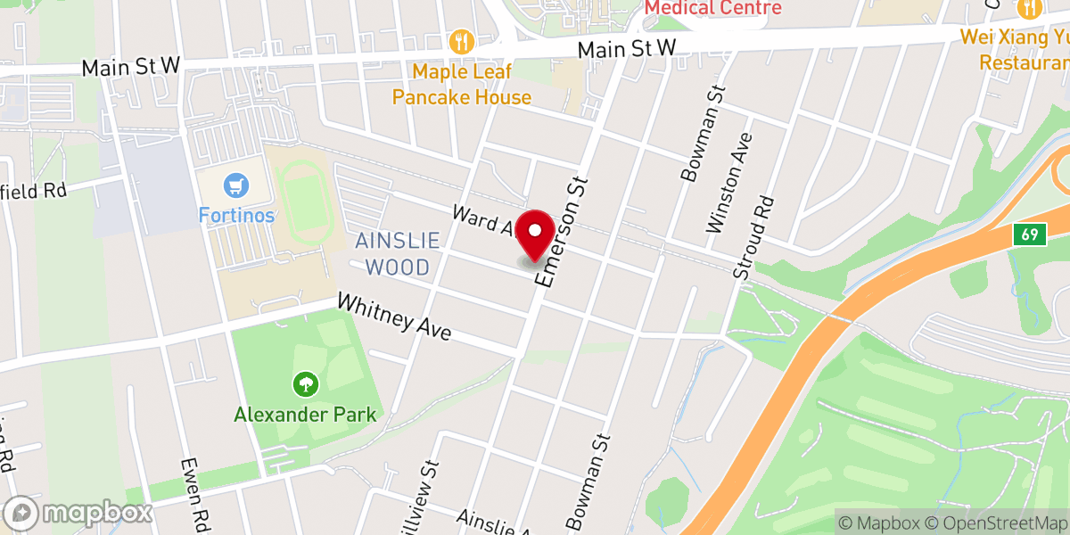Map showing location of St George's Reformed Episcopal