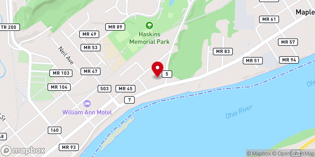 Map showing location of First Church of the Nazarene Family Life Center