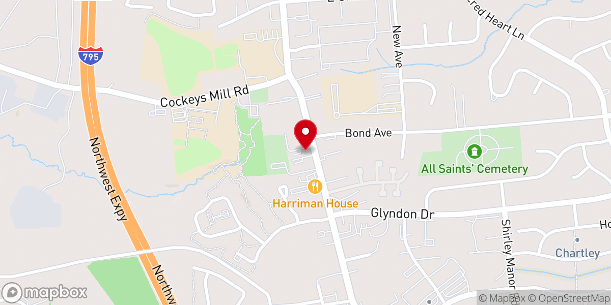Map showing location of Reisterstown United Methodist Church - Food Distribution Center
