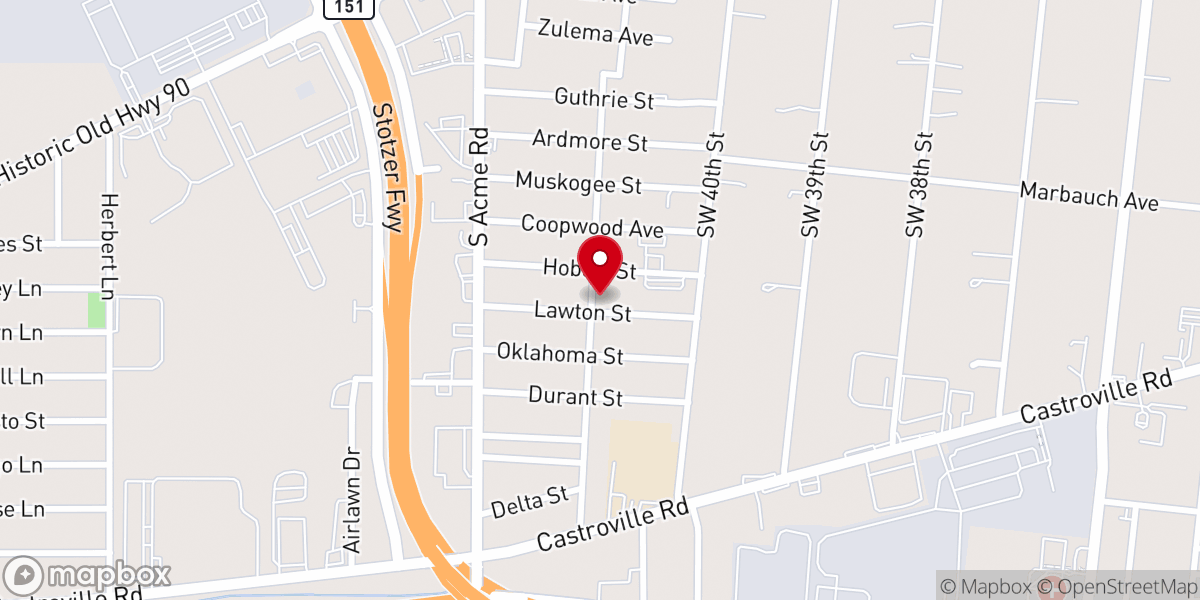 Map showing location of Bethany Community Church